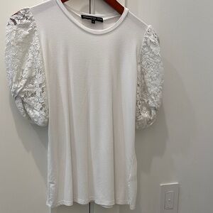 Generation Love White Lace Puff Sleeve Blouse